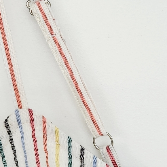 NWT LANE BRYANT White Multi Striped Button-Front Lined Cami Top Size 22 - Picture 6 of 13